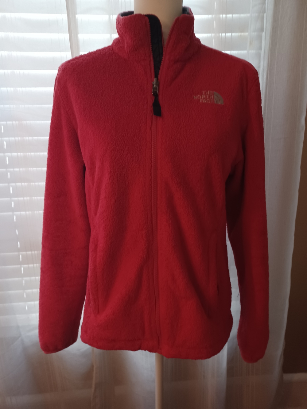 The North Face Osito Full Zip Teddy Fleece Jacket Red